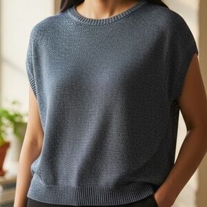 Etro Heathered Blue Women's Crew Neck Sweater - Elevated Work Wear - Size 42